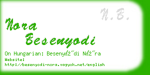 nora besenyodi business card